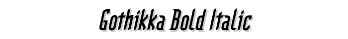 Gothikka Bold Italic font